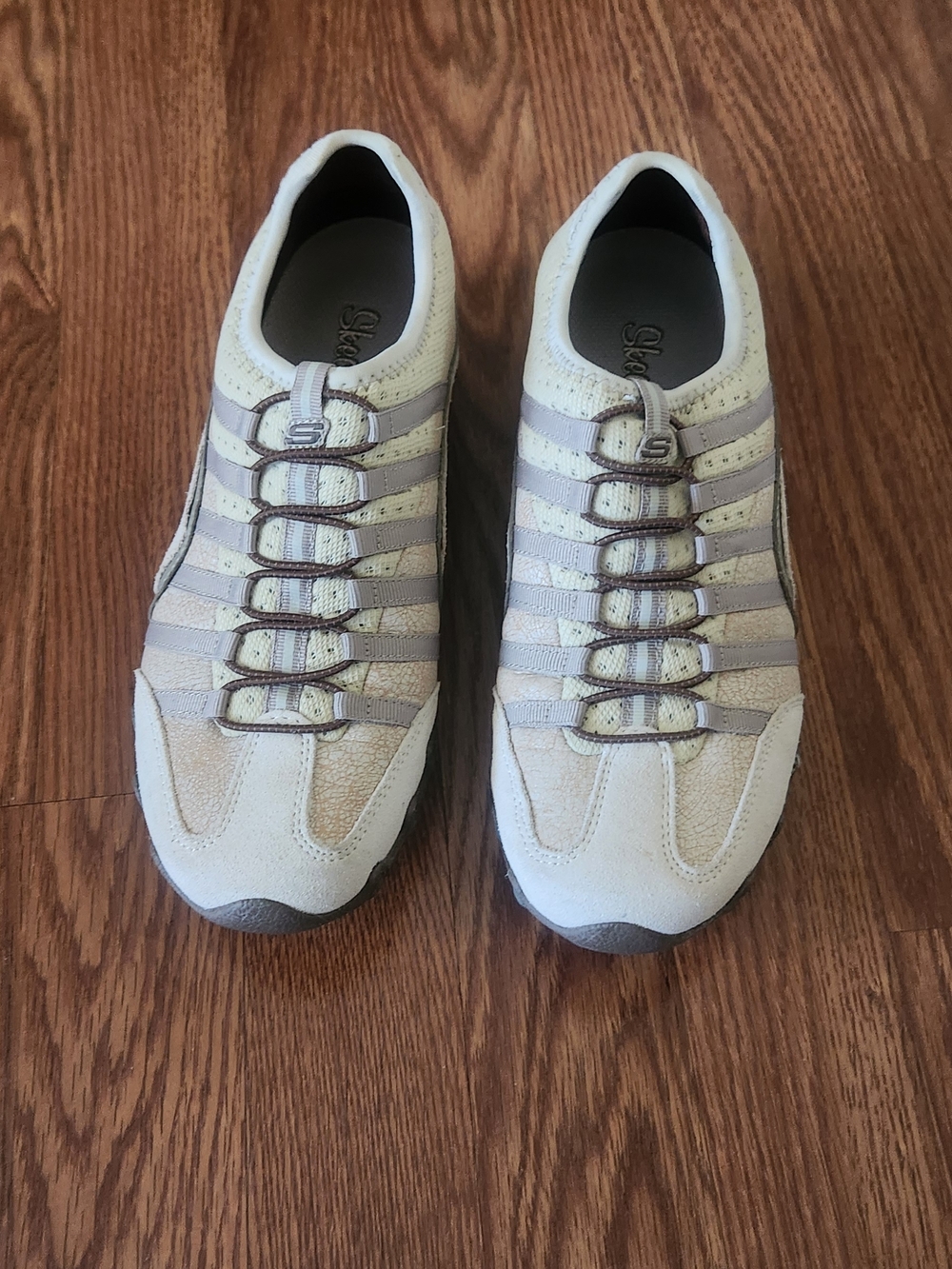 Skechers Women's White and Light Gray Sneakers - Picture 2 of 5